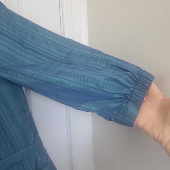 HILTON HOLLIS BLUE STRIPED LS ZIPPERED SHACKET/JACKET - SIZE 4 - Picture 5 of 8